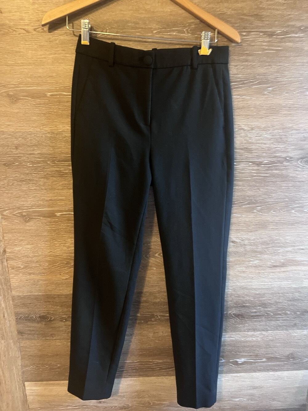 J. Crew 365 Dress Pants Black Tapered Ankle Career Office Trouser 4 Tall